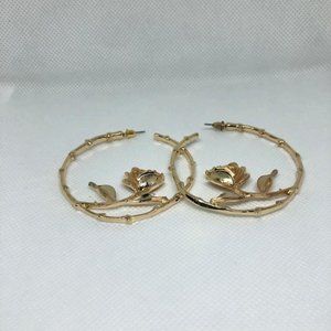 Rose Hoop Earrings
